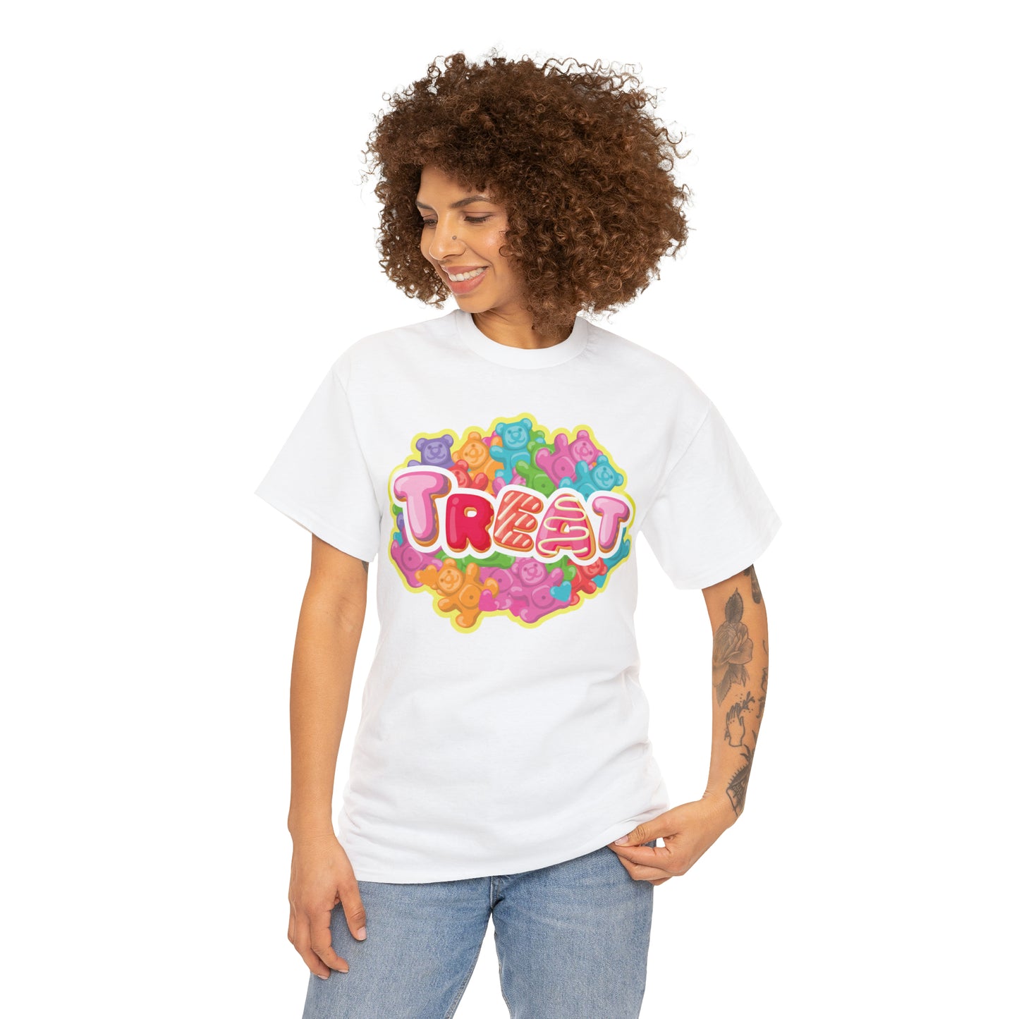 Treat Gummy Bear Logo Unisex Heavy Cotton Tee