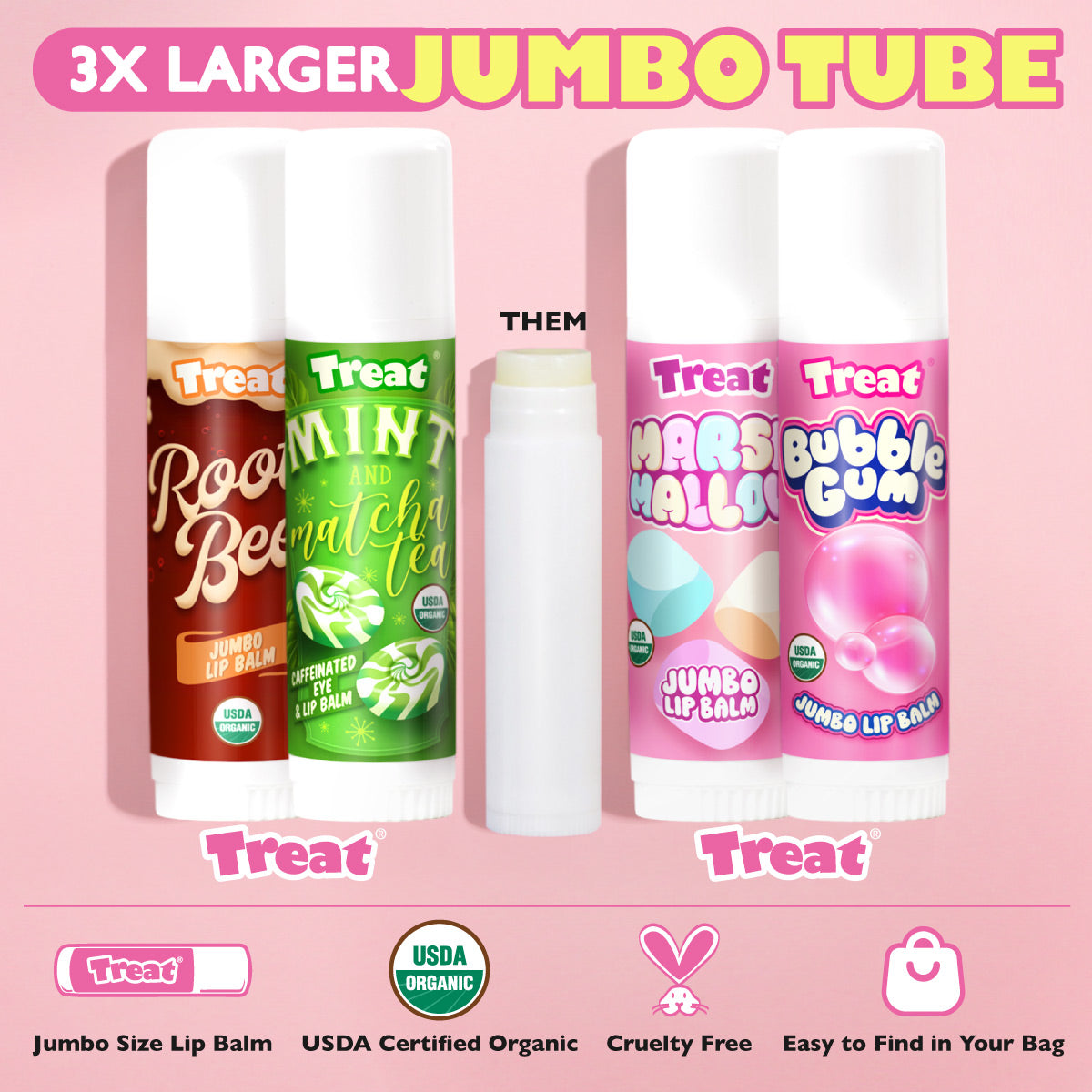 3x bigger than regular size lip balm
