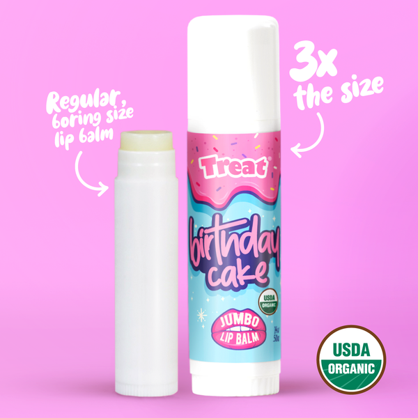 Birthday Cake Jumbo Organic Lip Balm