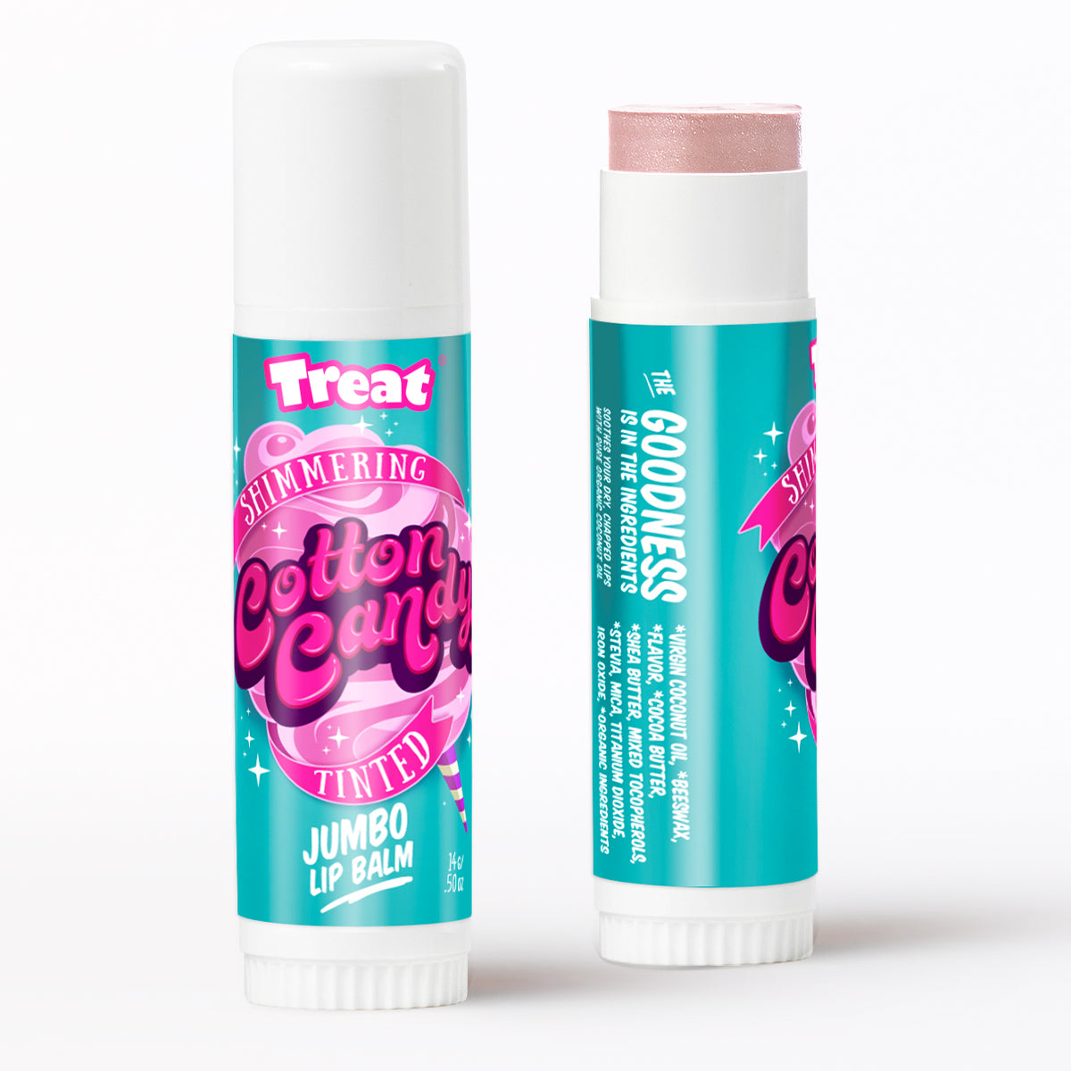 Shimmering Cotton Candy Tinted Jumbo Lip Balm