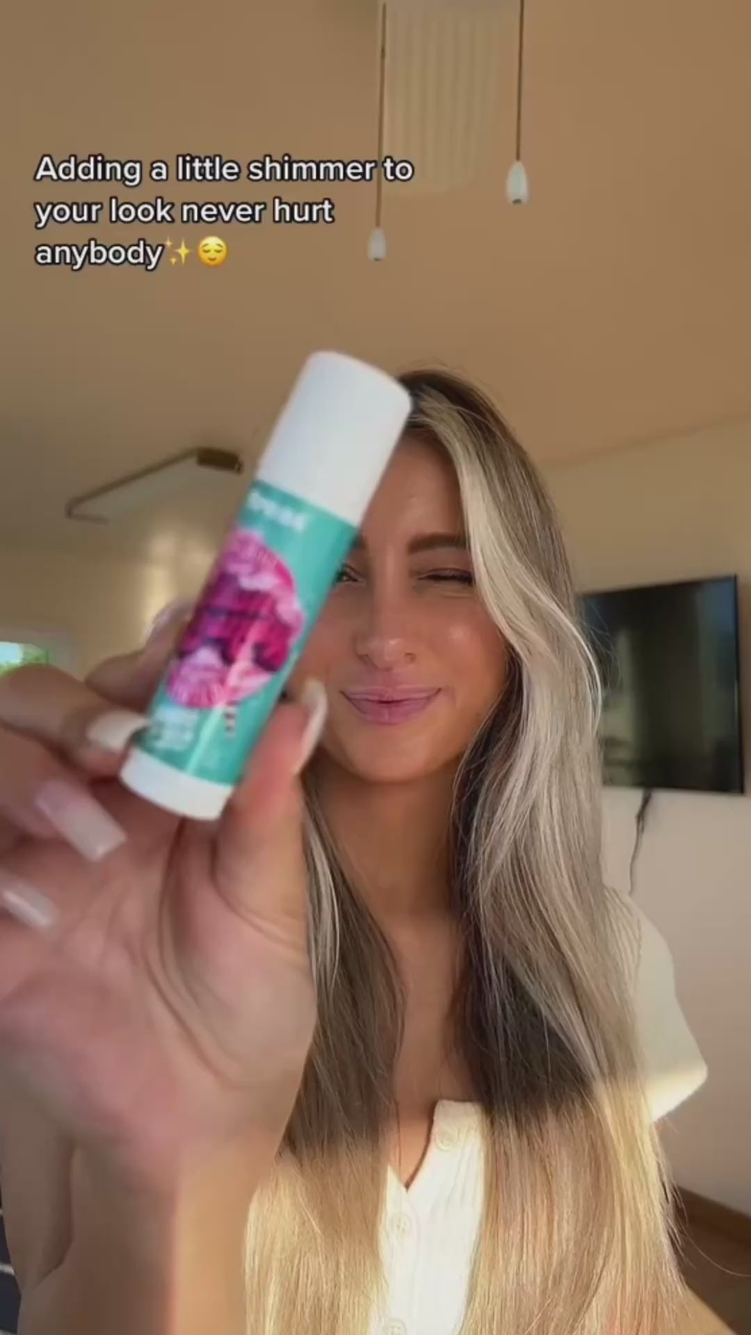 Shimmering Cotton Candy Tinted Jumbo Lip Balm