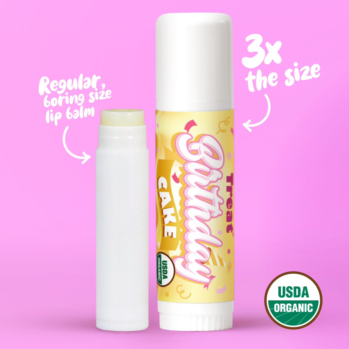 Birthday Cake Jumbo Organic Lip Scrub