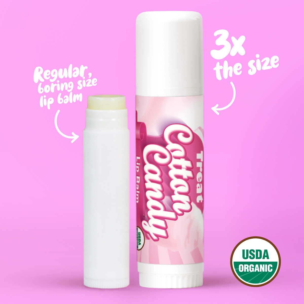 Cotton Candy Jumbo Organic Lip Balm