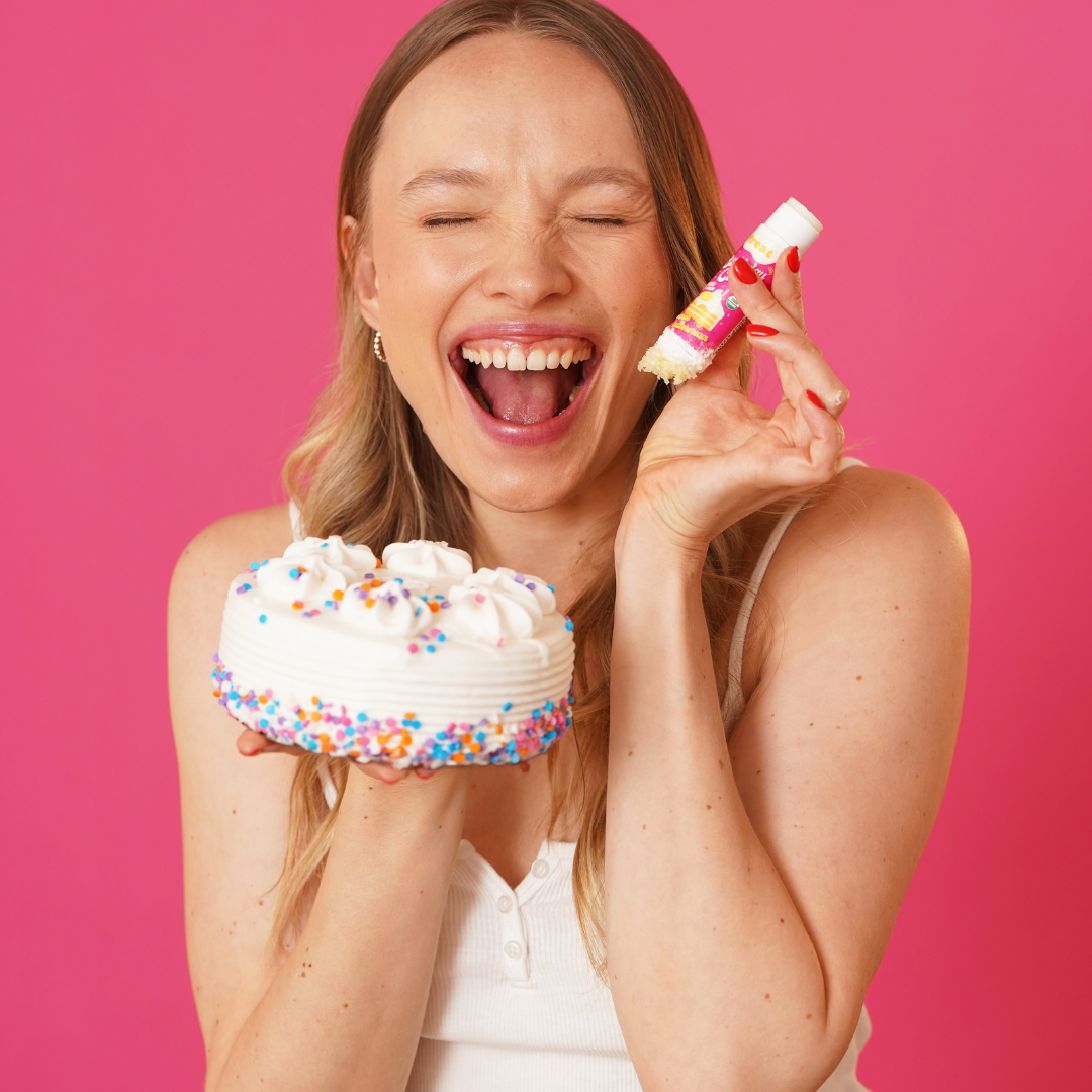 Lemon Buttercream Birthday Cake Jumbo Lip Balm 