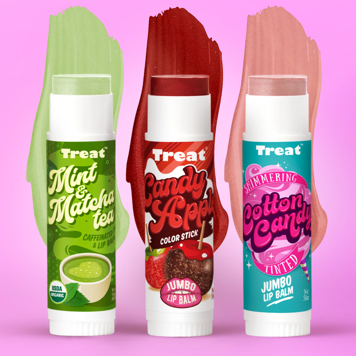 Treat Balm Trio - Your Makeup Bag in 3 Jumbo Balms