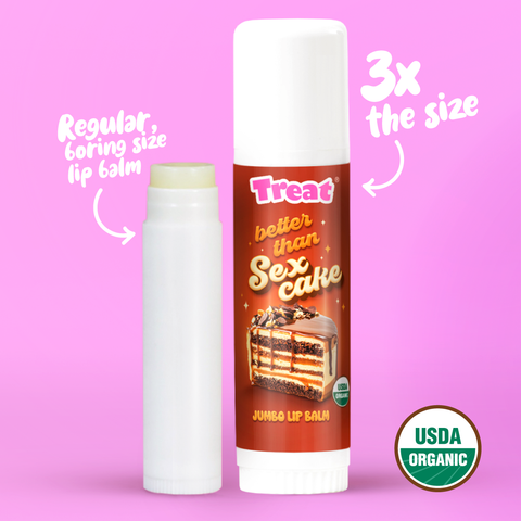 Better Than Sex Cake Jumbo Organic Lip Balm
