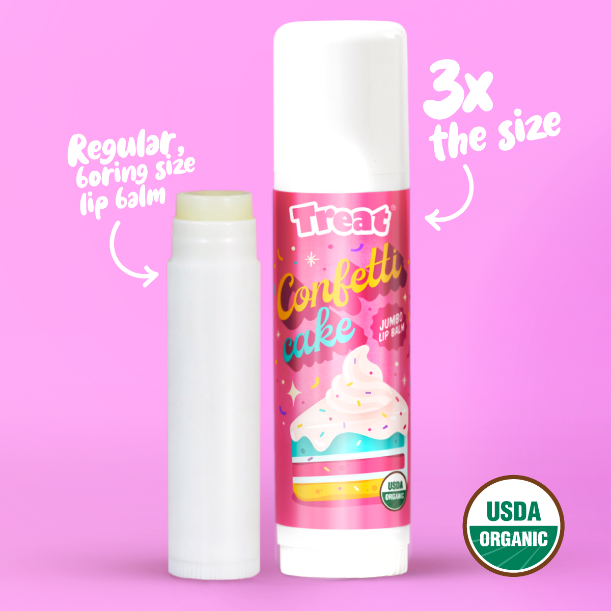 Confetti Cake Jumbo Organic Lip Balm