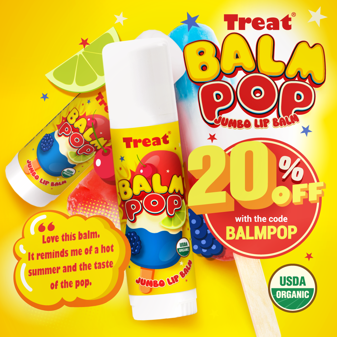 Balm Pop Jumbo Organic Lip Balm – Treat Beauty