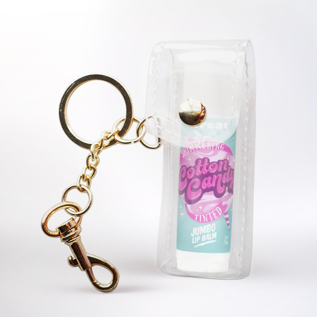 Jumbo Lip Balm Pouch with keychain