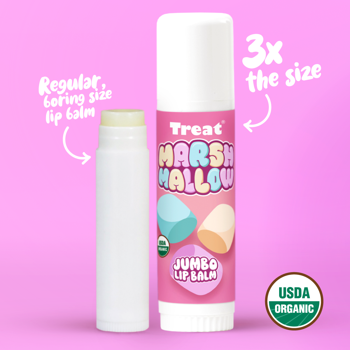 Marshmallow Jumbo Organic Lip Balm