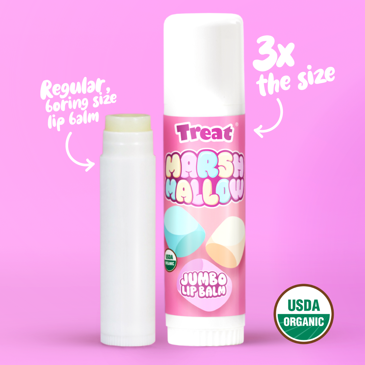 Marshmallow Jumbo Organic Lip Balm