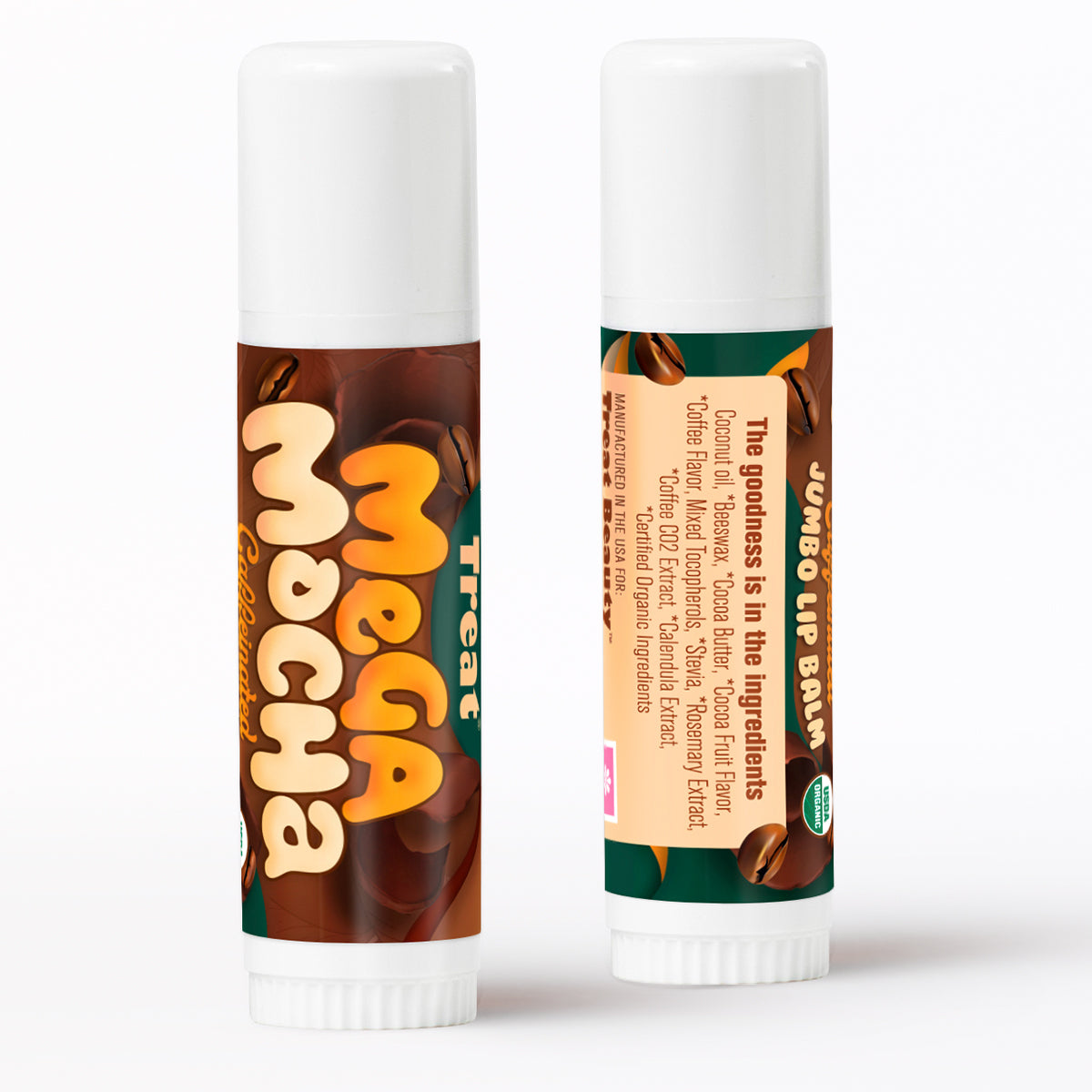 Mocha Caffeinated Jumbo Organic Lip Balm 