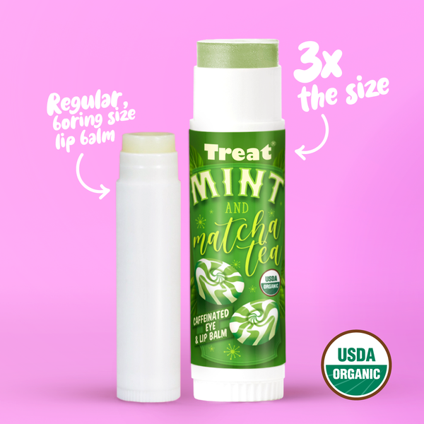 Mint & Matcha Tea Caffeinated Jumbo Organic Eye & Lip Balm