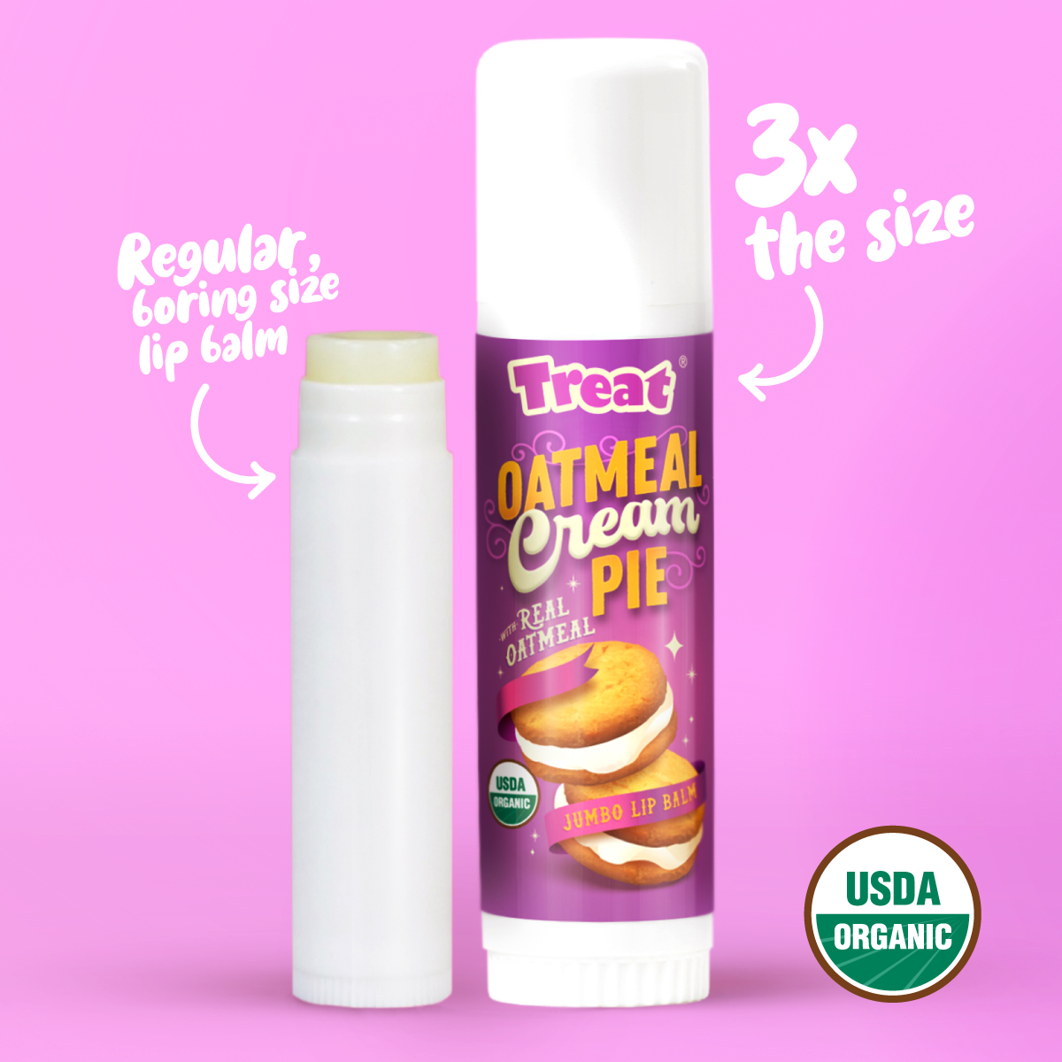 Oatmeal Cream Pie Jumbo Organic Lip Balm