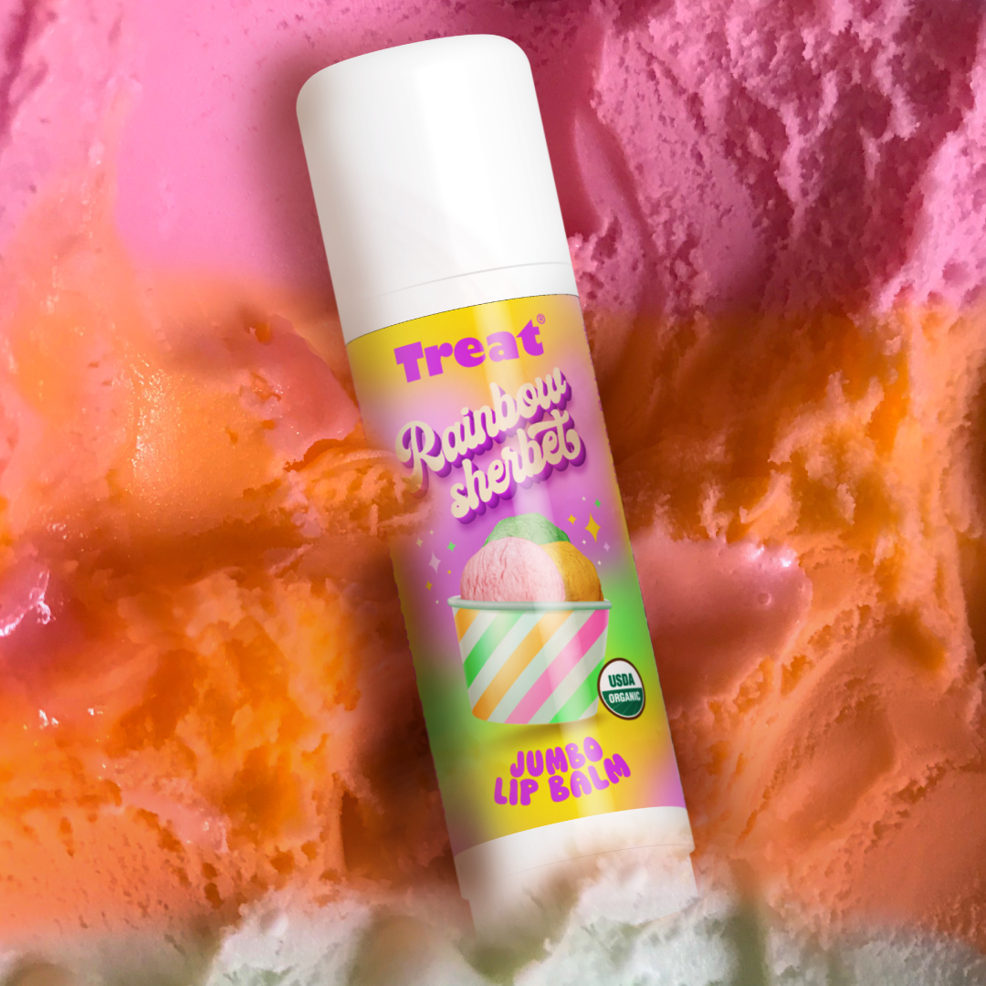 Rainbow Sherbet Jumbo Organic Lip Balm