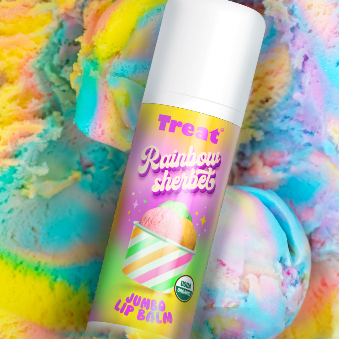 Rainbow Sherbet Jumbo Organic Lip Balm