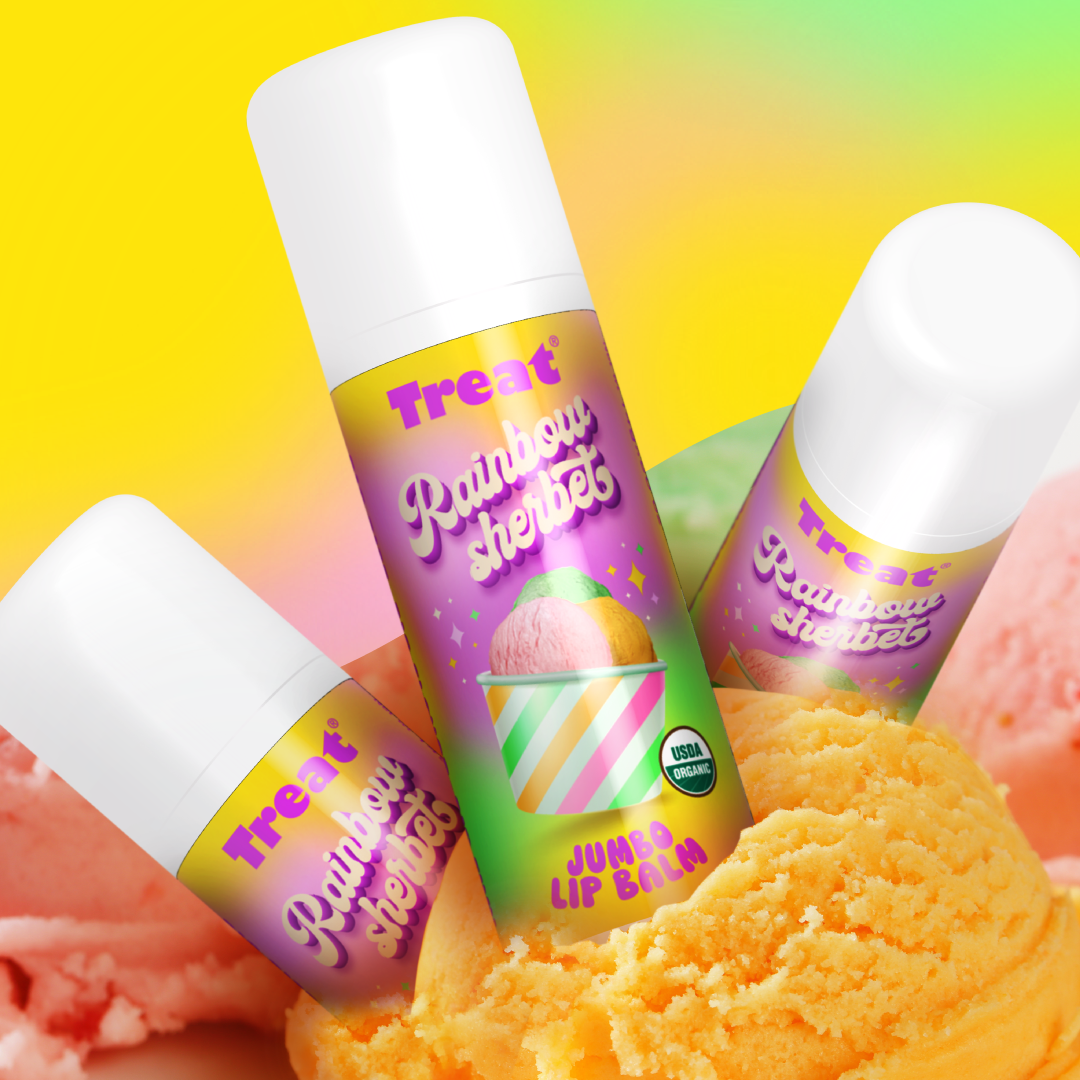 Rainbow Sherbet Jumbo Organic Lip Balm
