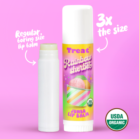 Rainbow Sherbet Jumbo Organic Lip Balm