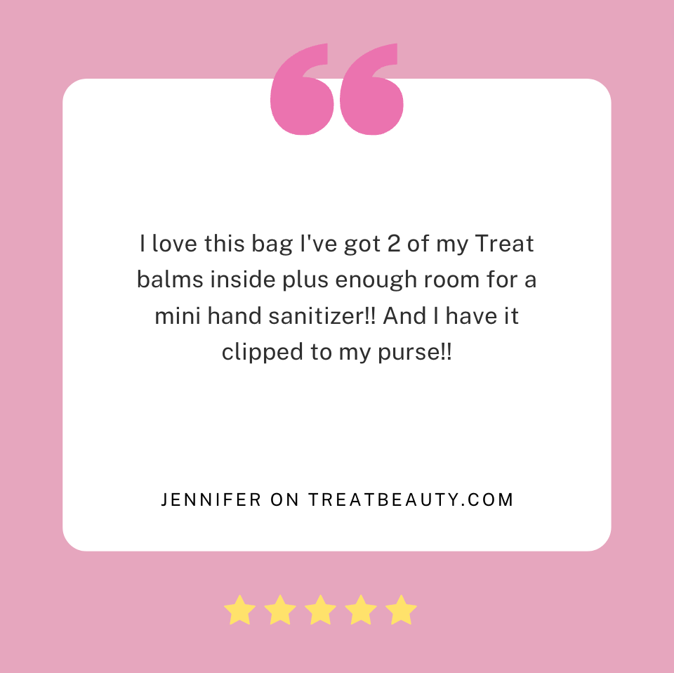 Jumbo Lip Balm Holder with Keychain 4 balm carrier Treat Beauty