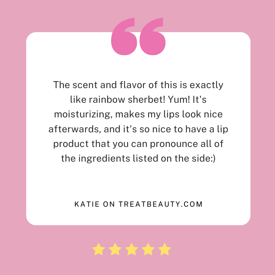 Rainbow Sherbet Jumbo Organic Lip Balm Review