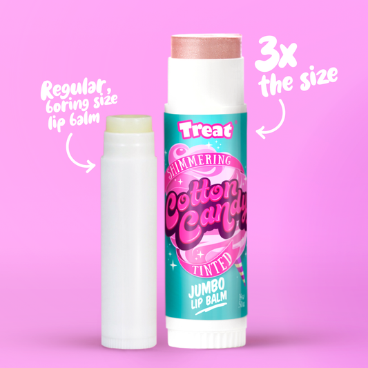 Shimmering Cotton Candy Tinted Jumbo Lip Balm