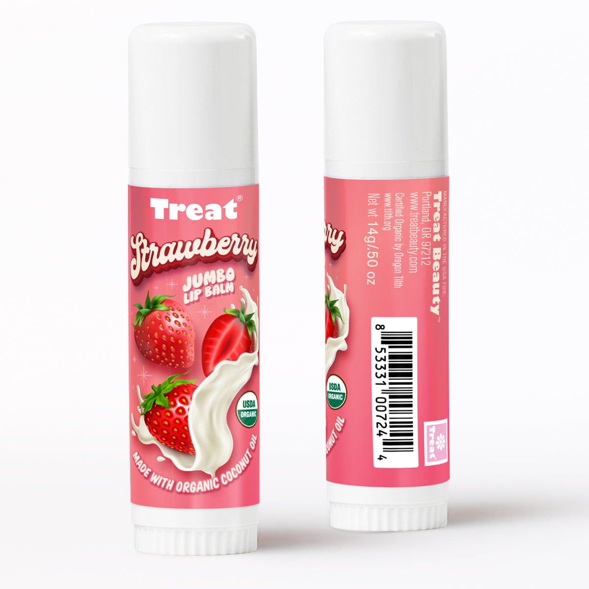 Strawberry Jumbo Organic Lip Balm