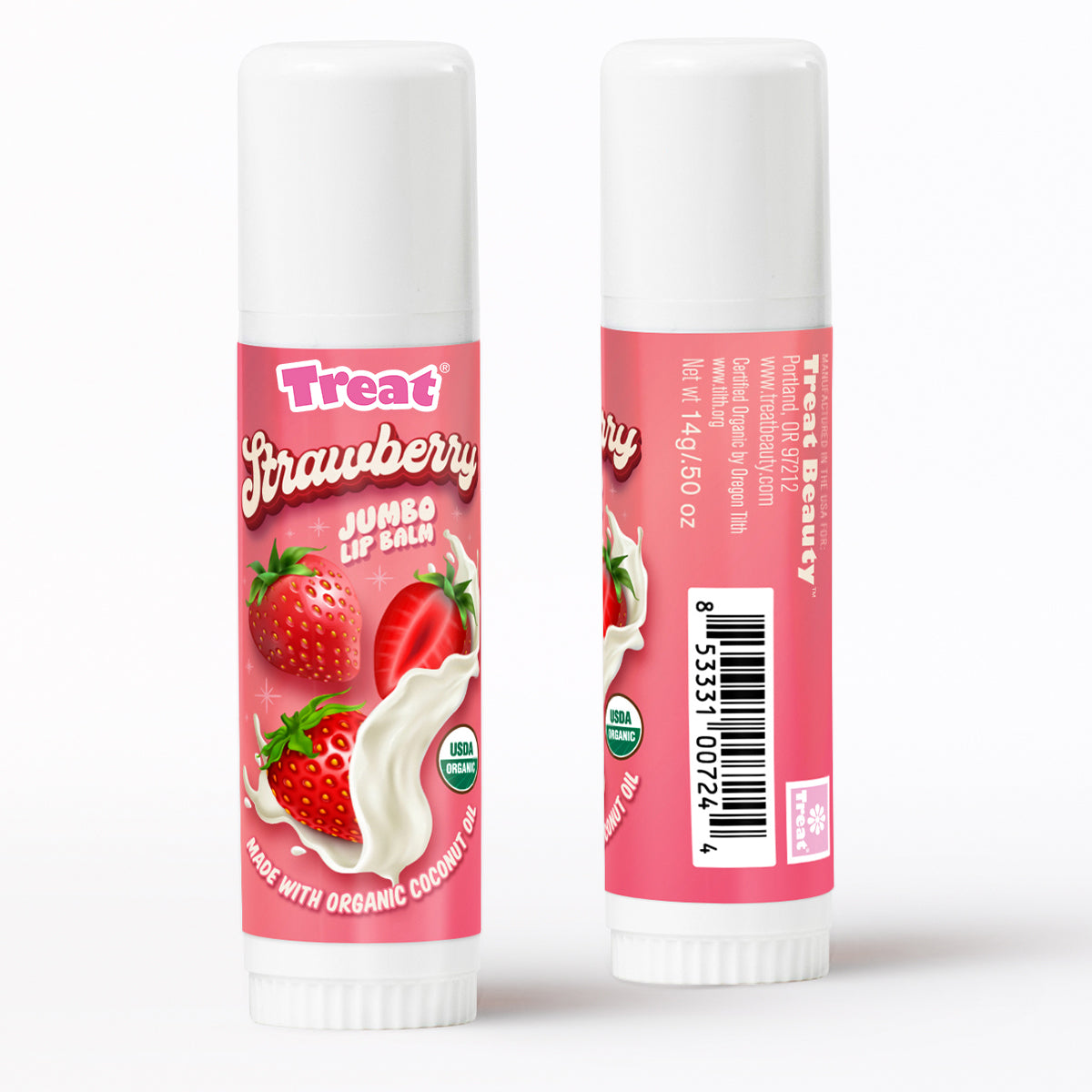 Strawberry Jumbo Organic Lip Balm