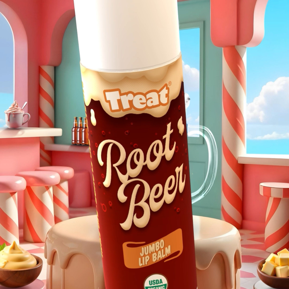 Root Beer Jumbo Organic Lip Balm 