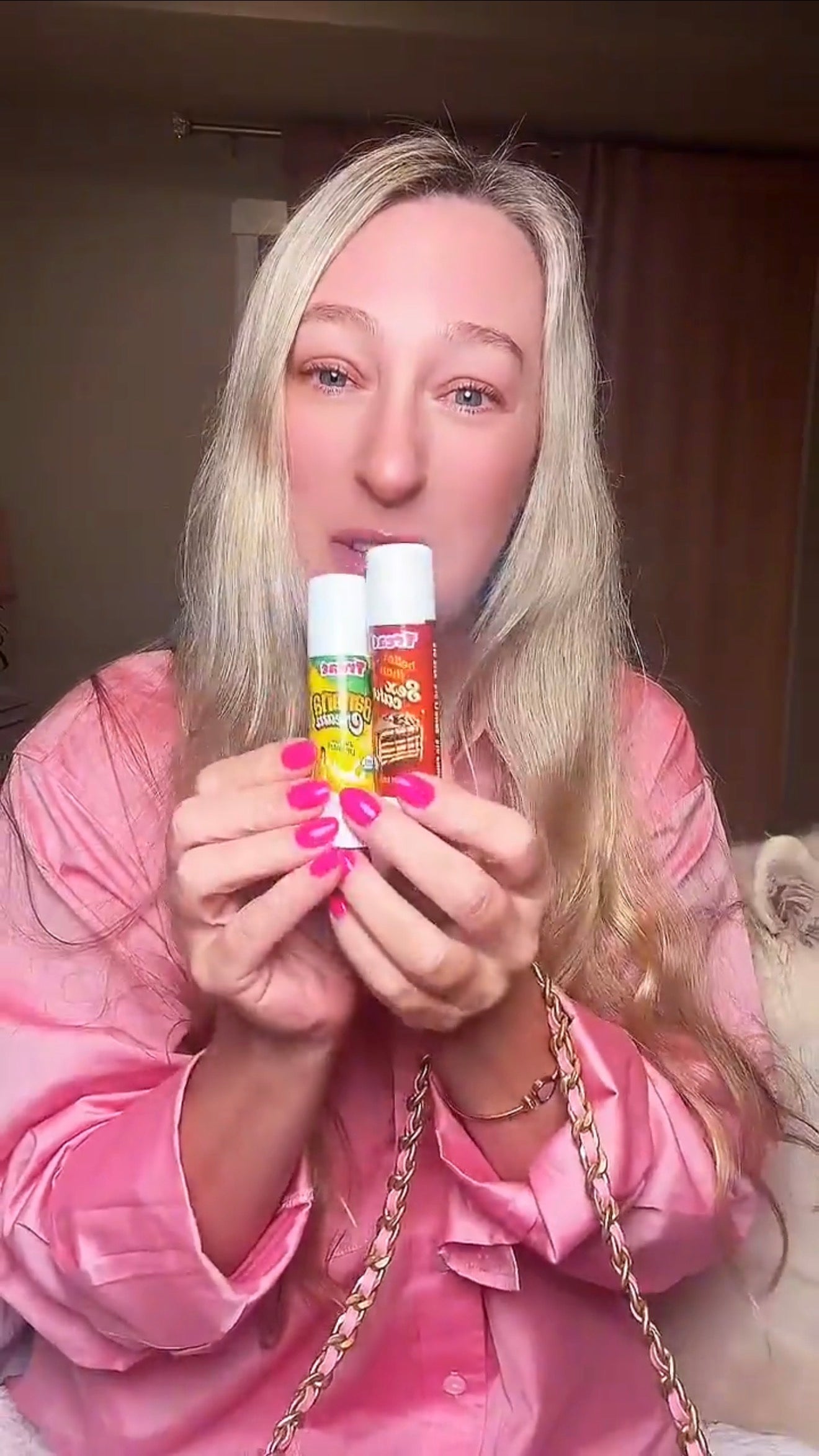 Mixing Banana Cream and Better than Sex Cake Jumbo Organic Lip Balm flavors