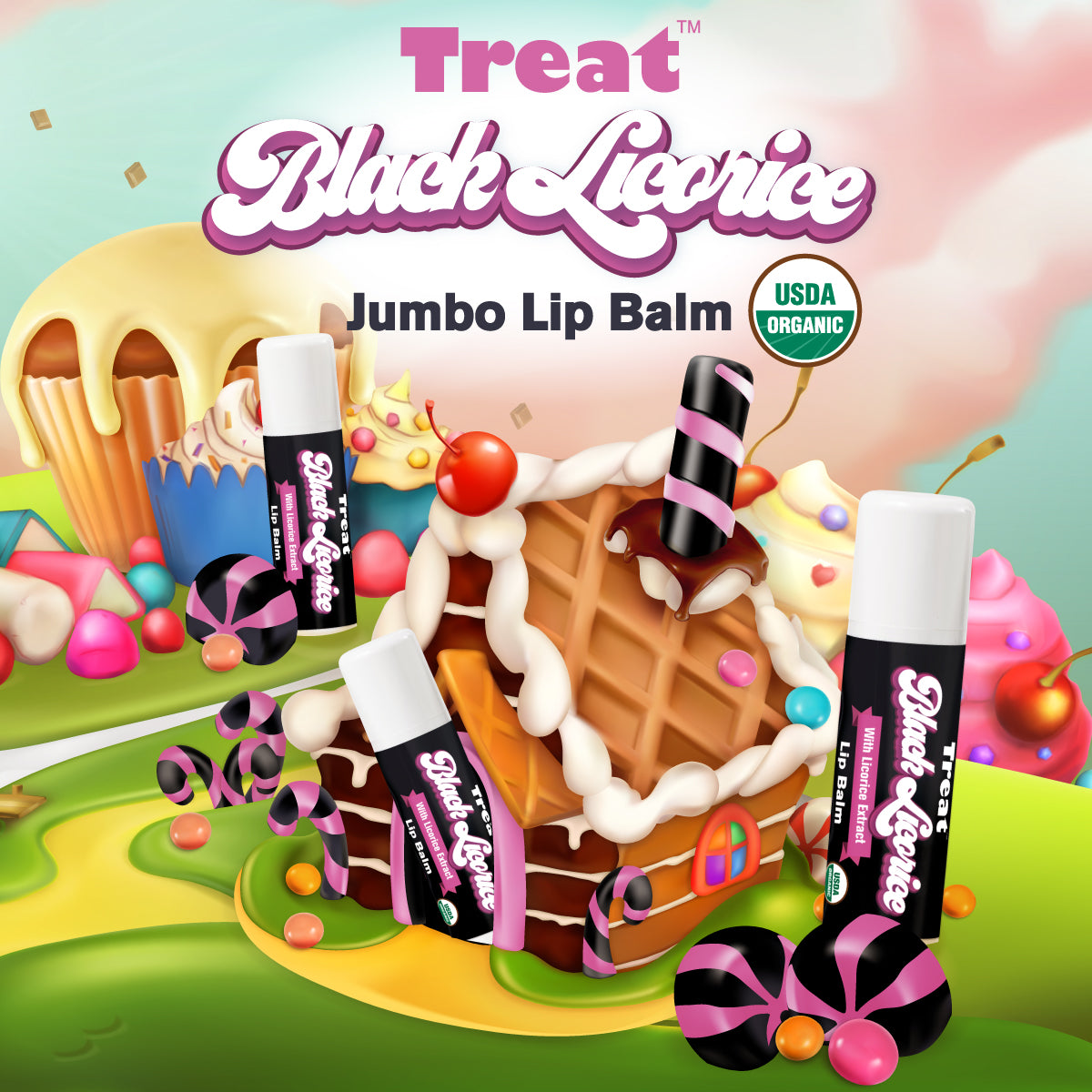 Black Licorice Jumbo Organic Lip Balm