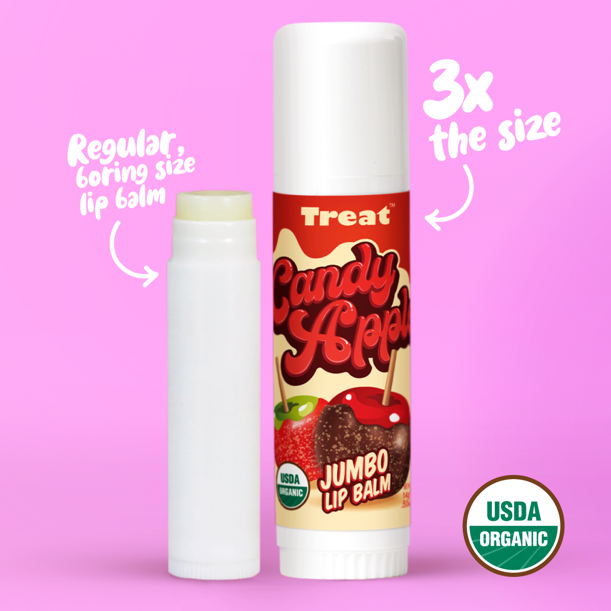 Candy Apple Jumbo Organic Lip Balm