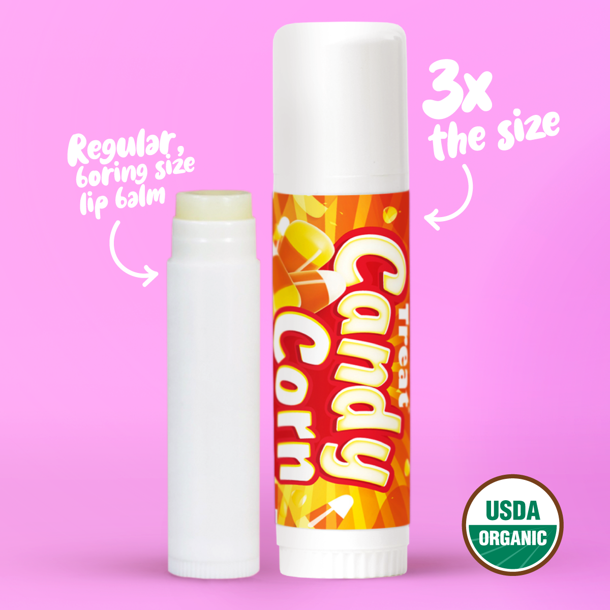 Candy Corn Jumbo Organic Lip Balm