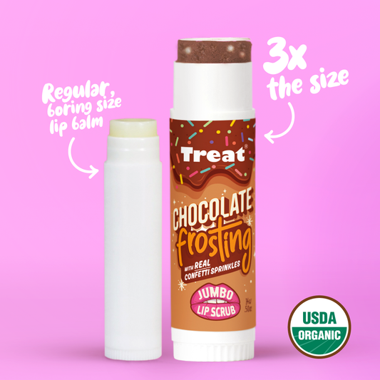 Chocolate Frosting Jumbo Organic Lip Scrub