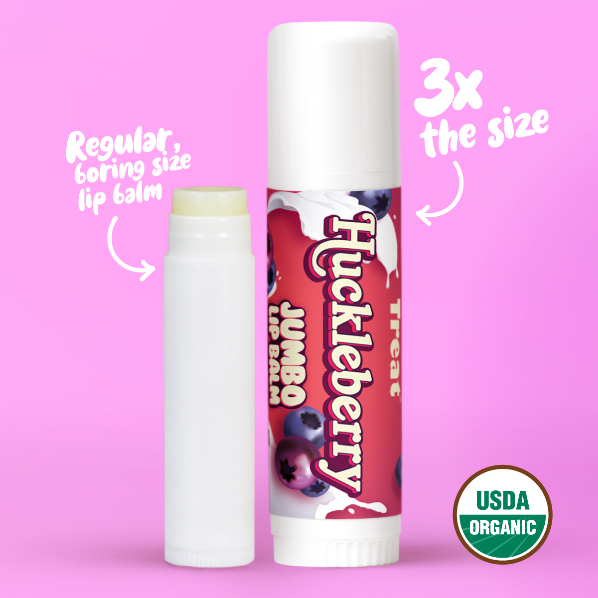 Huckleberry Jumbo Organic Lip Balm