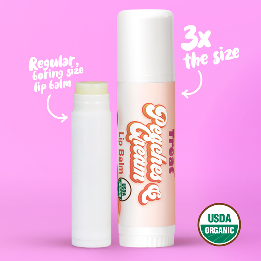 Peaches & Cream Jumbo Organic Lip Balm