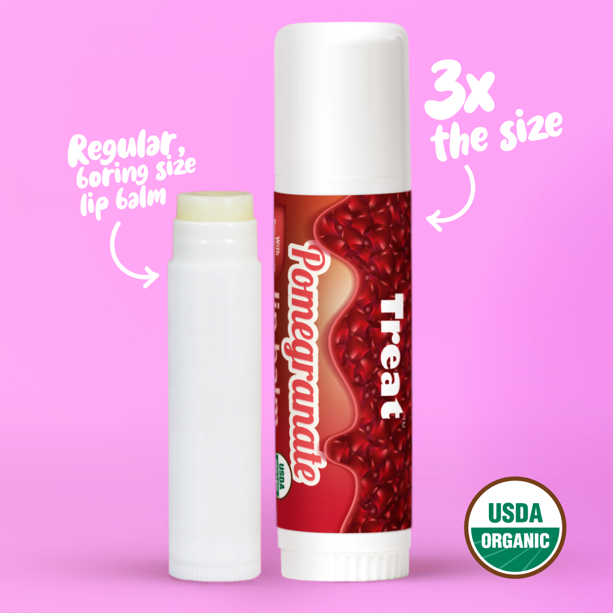 Pomegranate Jumbo Organic Lip Balm