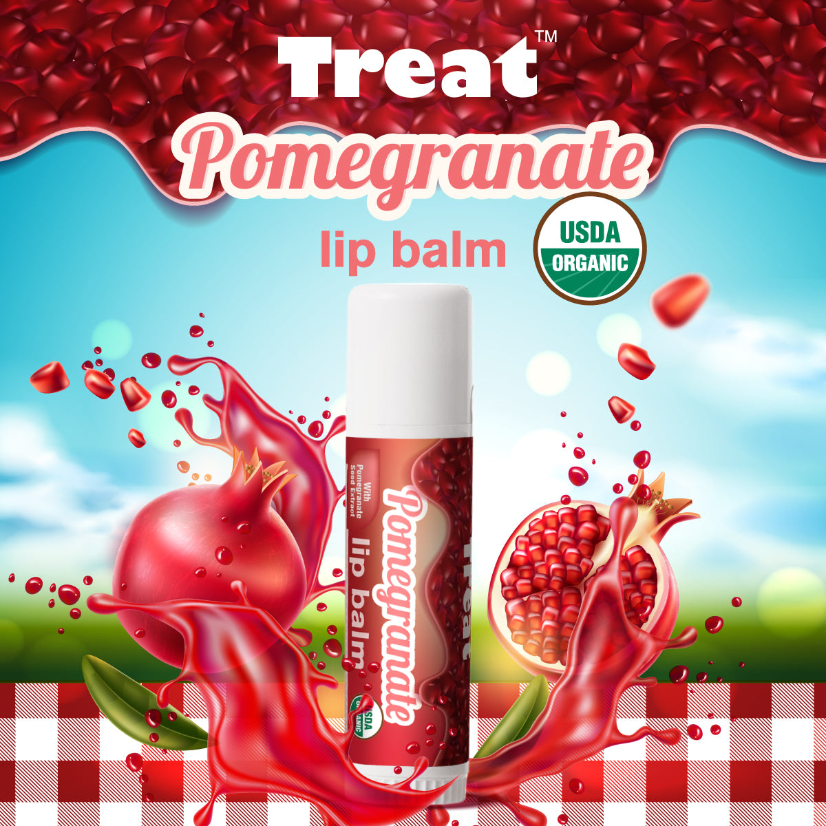 Pomegranate Jumbo Lip Balm 