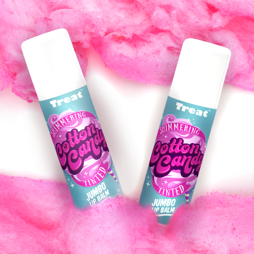 Shimmering Cotton Candy Tinted Organic Lip Balm - Treat Beauty