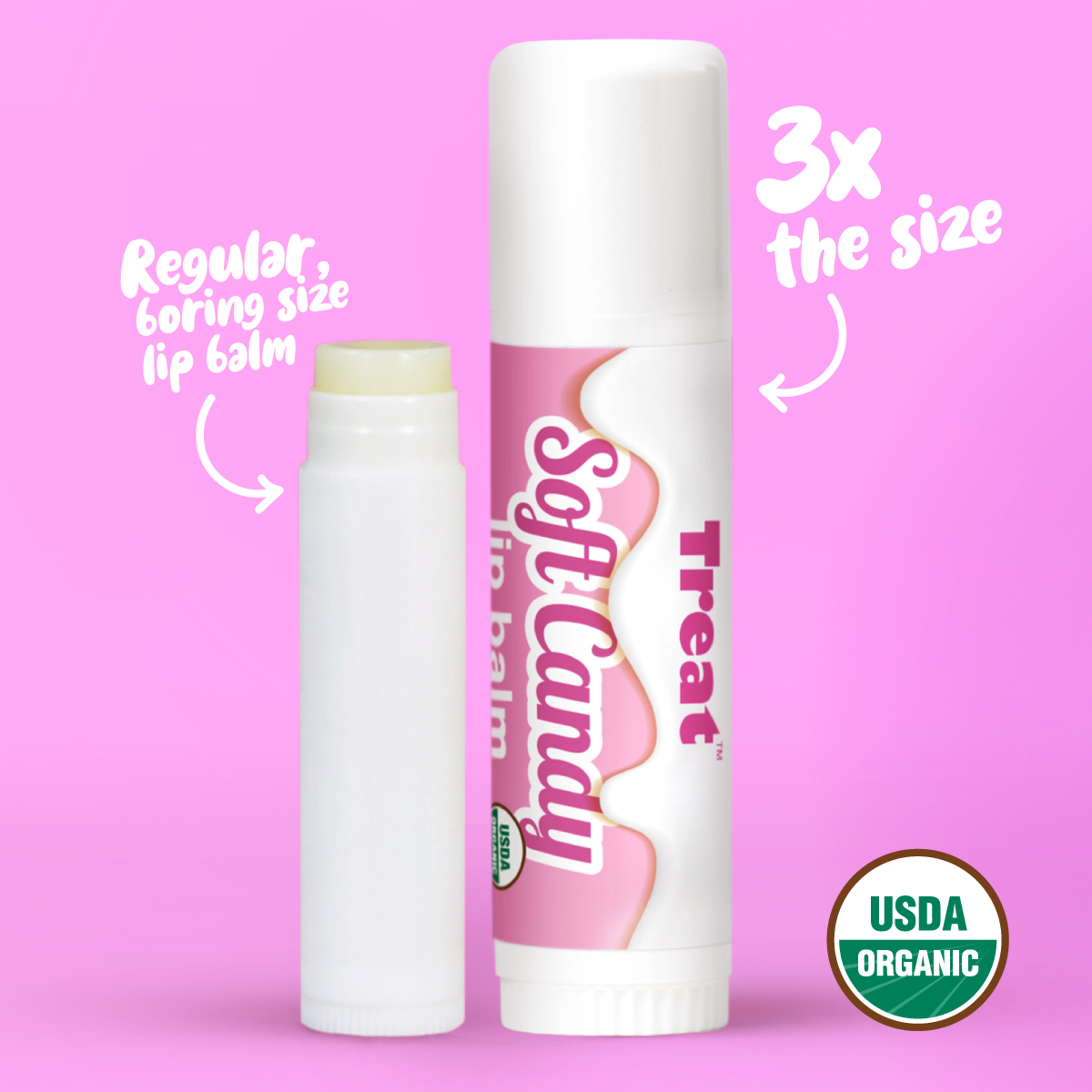 Soft Candy Vanilla Buttercream Jumbo Organic Lip Balm