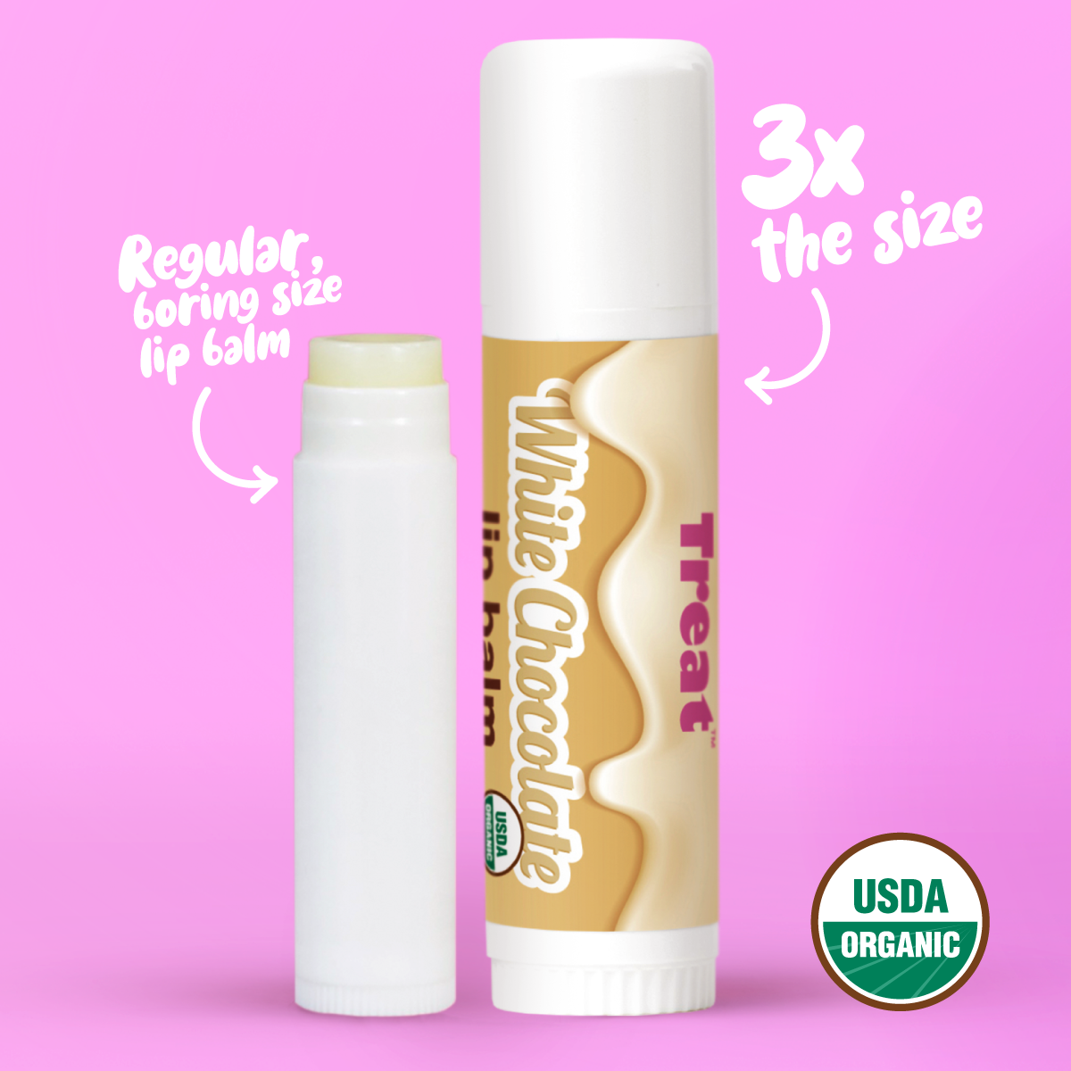 White Chocolate Jumbo Organic Lip Balm