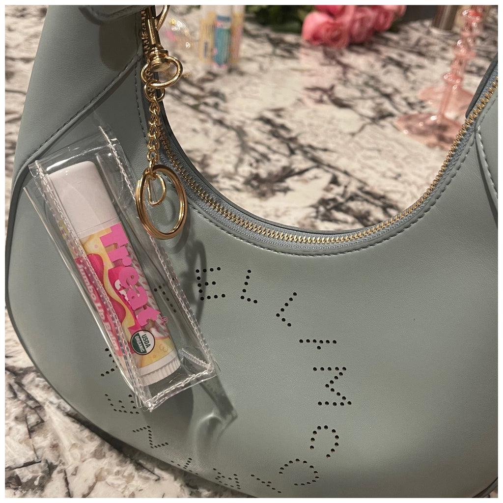 Jumbo Lip Balm Pouch with Keychain 1 balm carrier Treat Beauty